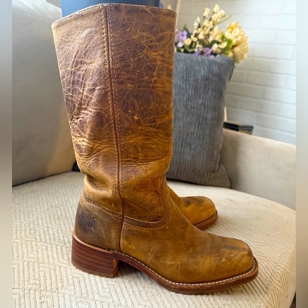 Frye Distressed Leather Campus Boot